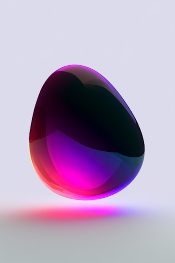 Floating Amorphous Chrome Blob