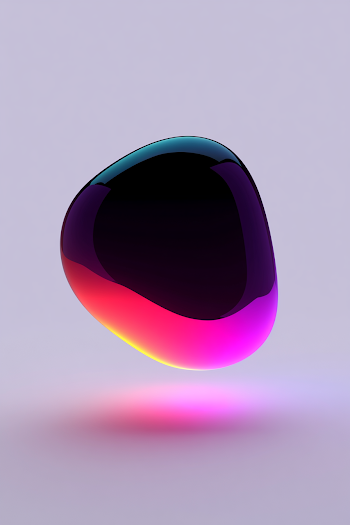 Floating Amorphous Chrome Blob