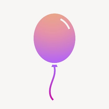 Floating balloon icon, gradient design | Free Icons - rawpixel