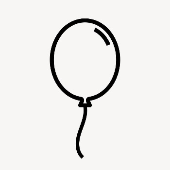 Floating balloon icon, line art | Free Icons - rawpixel