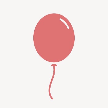 Floating balloon icon, pink flat | Free Icons - rawpixel