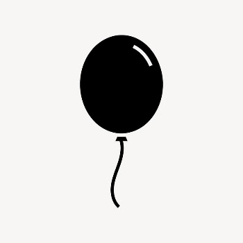 Floating balloon icon, simple flat | Free Icons - rawpixel