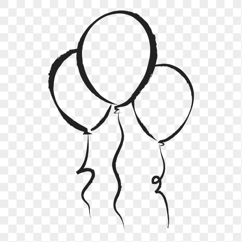 Floating balloons png sticker, cute | Free PNG Illustration - rawpixel