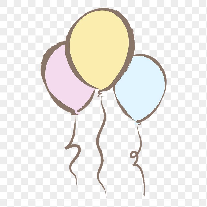Floating balloons png sticker, pastel | Free PNG Illustration - rawpixel
