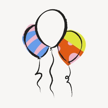 Floating balloons sticker, colorful doodle | Free PSD Illustration - rawpixel