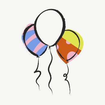Floating balloons sticker, colorful doodle | Free Vector Illustration - rawpixel