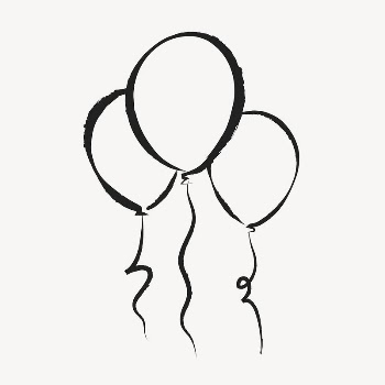 Floating balloons sticker, cute doodle | Free Vector Illustration - rawpixel