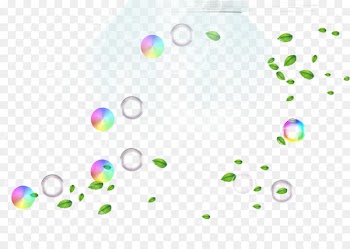 Floating bubbles Leaf Download - Floating leaves and bubbles 