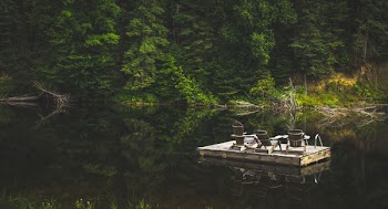 Floating Dock on the Middle of Body of Water