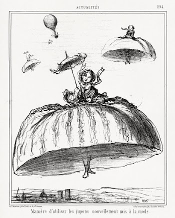 Floating girl (1856) lithograph by Honor&eacute; | Free Photo - rawpixel