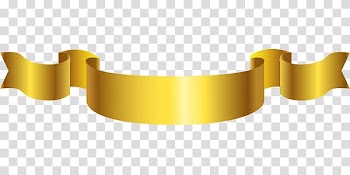 Floating golden ribbon transparent background PNG clipart