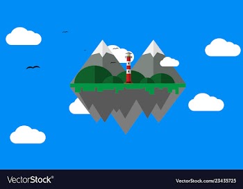 Floating island vector image