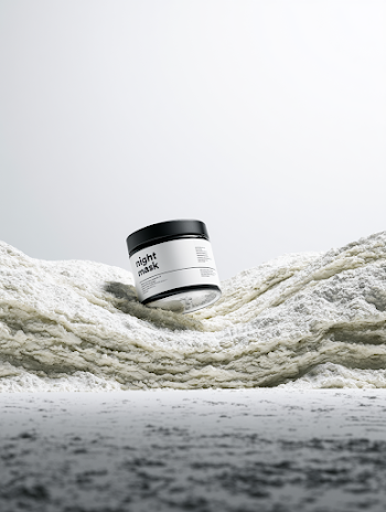 Floating Night Mask Jar with White Clay