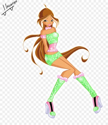 Flora Cartoon Fairy Illustration Character - flora pennant 