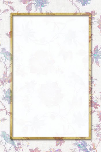 Flora holographic frame psd pattern remix from artwork by William Morris