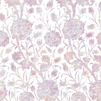 Flora holographic pattern remix from artwork by William Morris