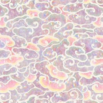 Flora holographic pattern remix from artwork by William Morris
