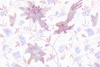 Flora holographic pattern remix from artwork by William Morris