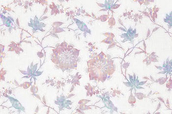 Flora holographic pattern remix from artwork by William Morris
