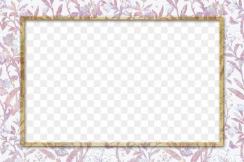 Flora holographic png frame pattern remix from artwork by William Morris