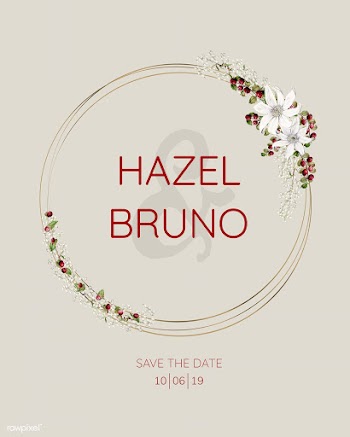 Flora wedding invitation card mockup | Free stock illustration - 519188