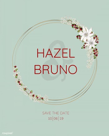 Flora wedding invitation card mockup | Free stock illustration - 519189
