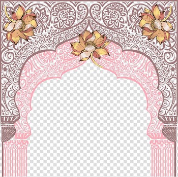 Floral arch illustration, Malaysiau2013Thailand border, Thailand border wind transparent background PNG clipart