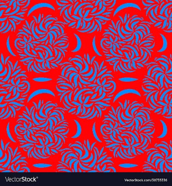 floral asymmetric ornament seamless background