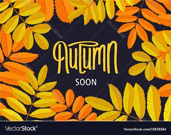 Floral autumn poster vector image