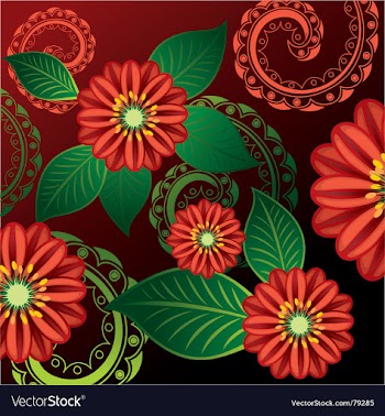Floral backgorund vector image