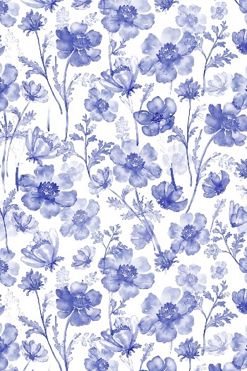 Floral background, aesthetic watercolor blue | Free Photo Illustration - rawpixel