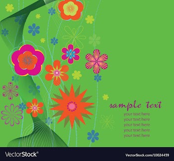 Floral background vector image