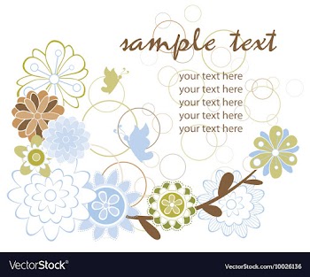 Floral background vector image