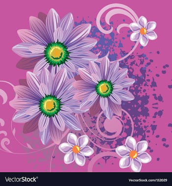 Floral background vector image