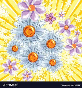 Floral background vector image