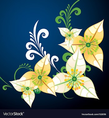 Floral background vector image