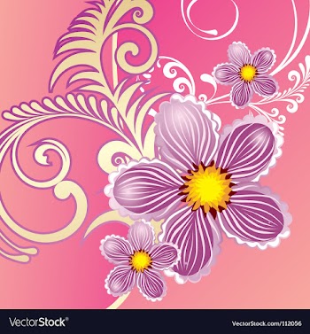 Floral background vector image