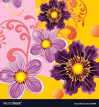 Floral background vector image