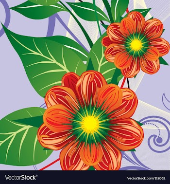 Floral background vector image
