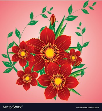 Floral background vector image