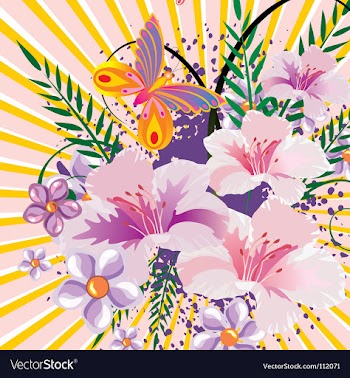 Floral background vector image