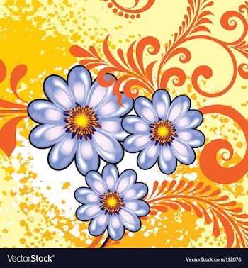 Floral background vector image