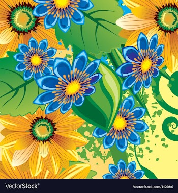 Floral background vector image