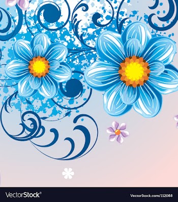 Floral background vector image