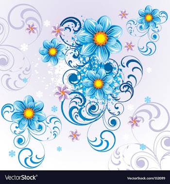 Floral background vector image