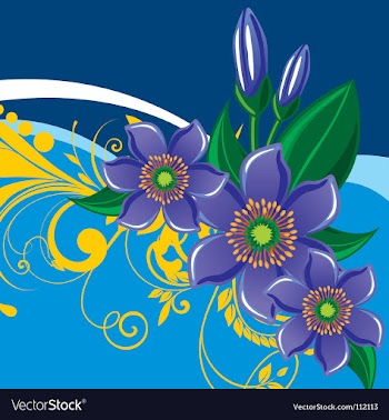 Floral background vector image