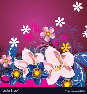 Floral background vector image