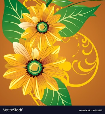 Floral background vector image