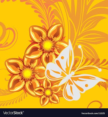 Floral background vector image