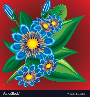 Floral background vector image